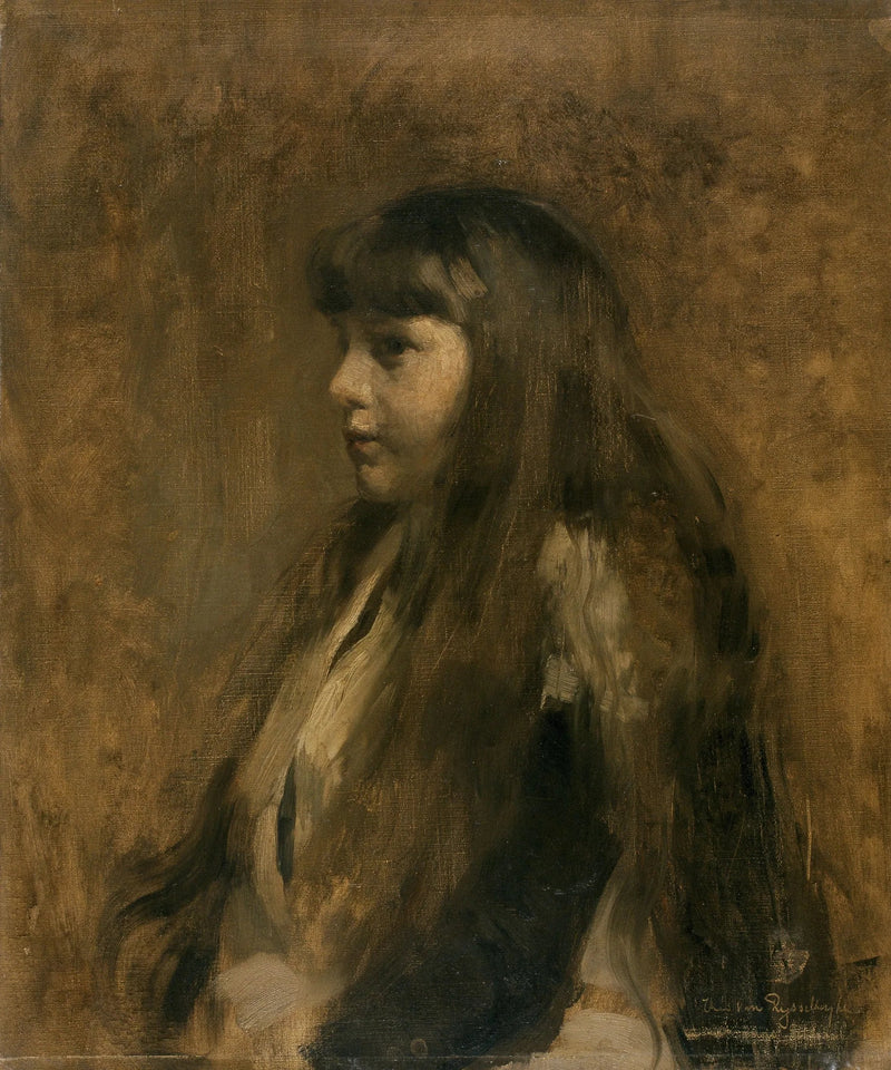 Tyttövauvan muotokuva - Théodore van Rysselberghe