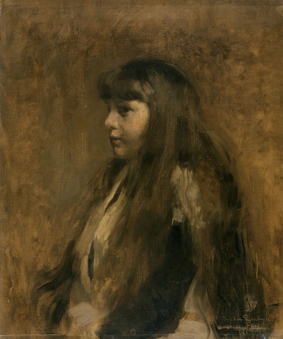 Tyttövauvan muotokuva - Théodore van Rysselberghe