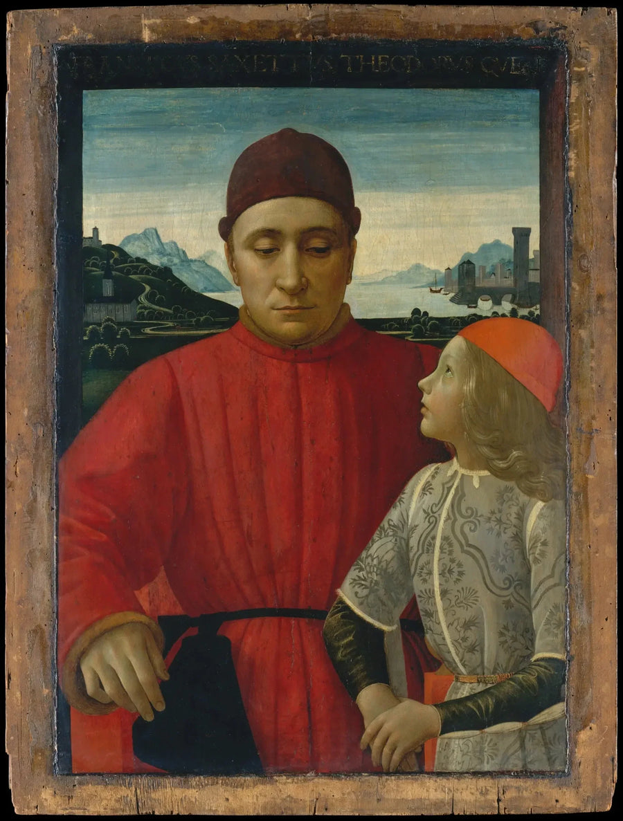 Francesco Sassetti ja hänen poikansa Teodoro - Domenico Ghirlandaio