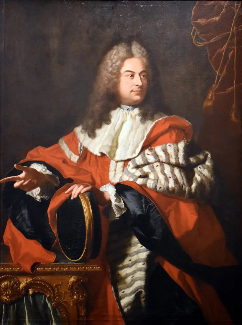 Gaspard de Gueidanin (1688-1767) muotokuva, presidentti vasaralla. - Hyacinthe Rigaud