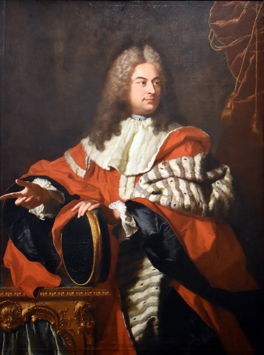 Gaspard de Gueidanin (1688-1767) muotokuva, presidentti vasaralla. - Hyacinthe Rigaud