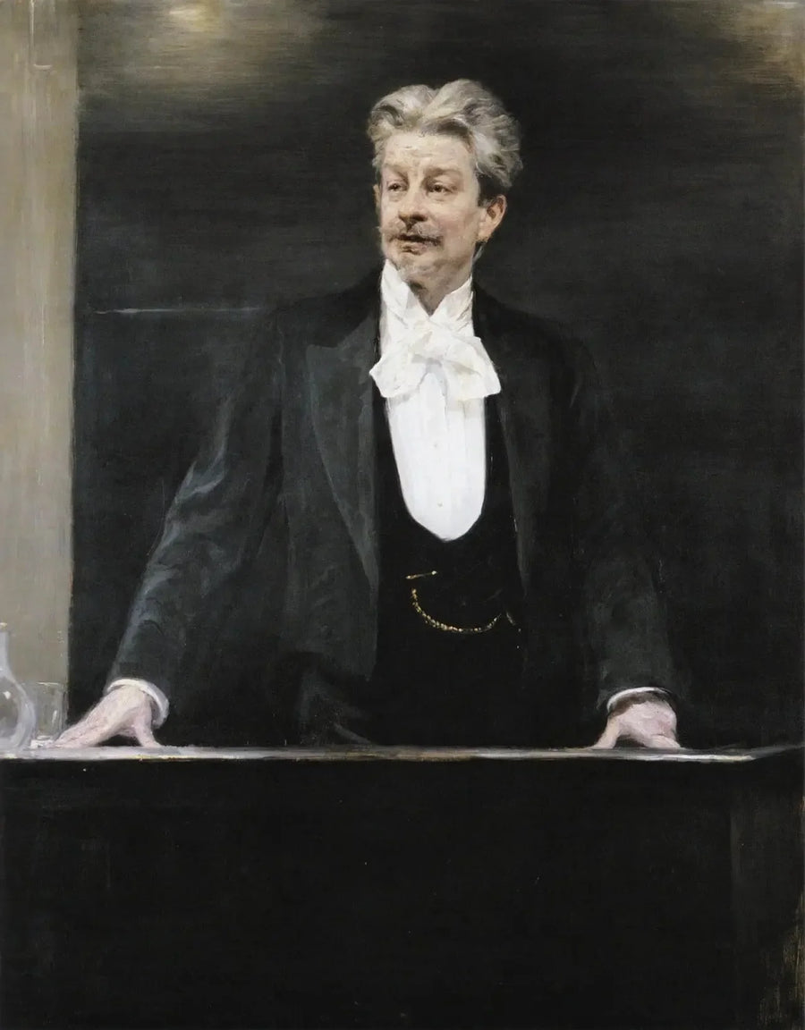 Georg Brandes'n muotokuva, joka pitää luennon - Peder Severin Krøyer