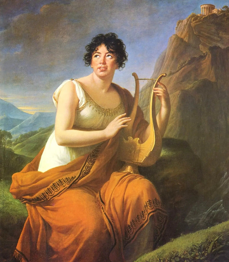 Germaine de Staël'n muotokuva Corinnena Cap Misènellä - Élisabeth Vigeé Le Brun
