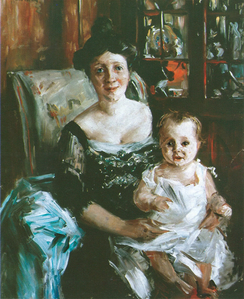Muotokuva Gertrud Mainzerista Lucien kanssa - Lovis Corinth