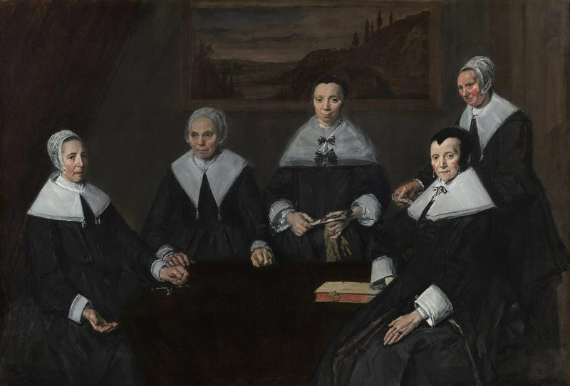 Ryhmämuotokuva vanhusten hospicein hallituksen jäsenistä - Frans Hals