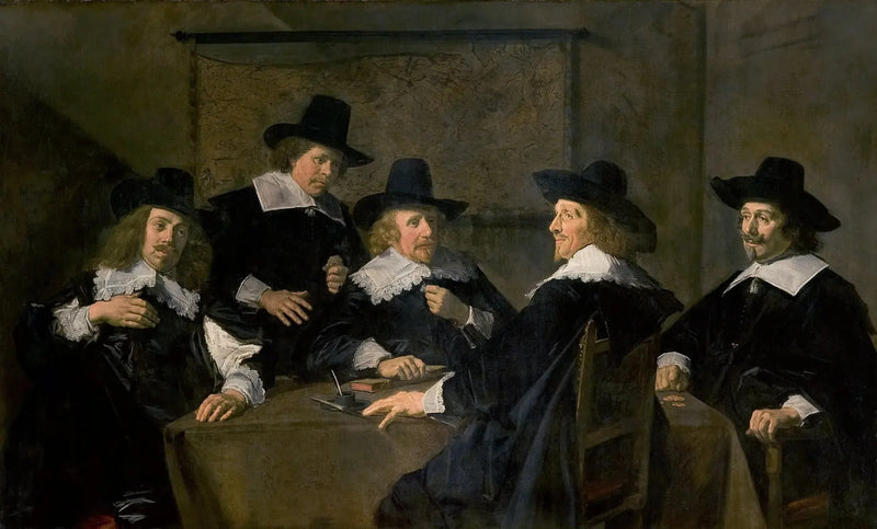 Haarlemin Sainte-Élisabethin sairaalan johtajien ryhmämuotokuva - Frans Hals