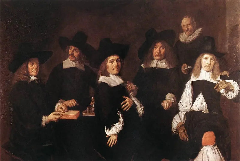 Ryhmäportratti vanhusten hospiceen regentteistä - Frans Hals