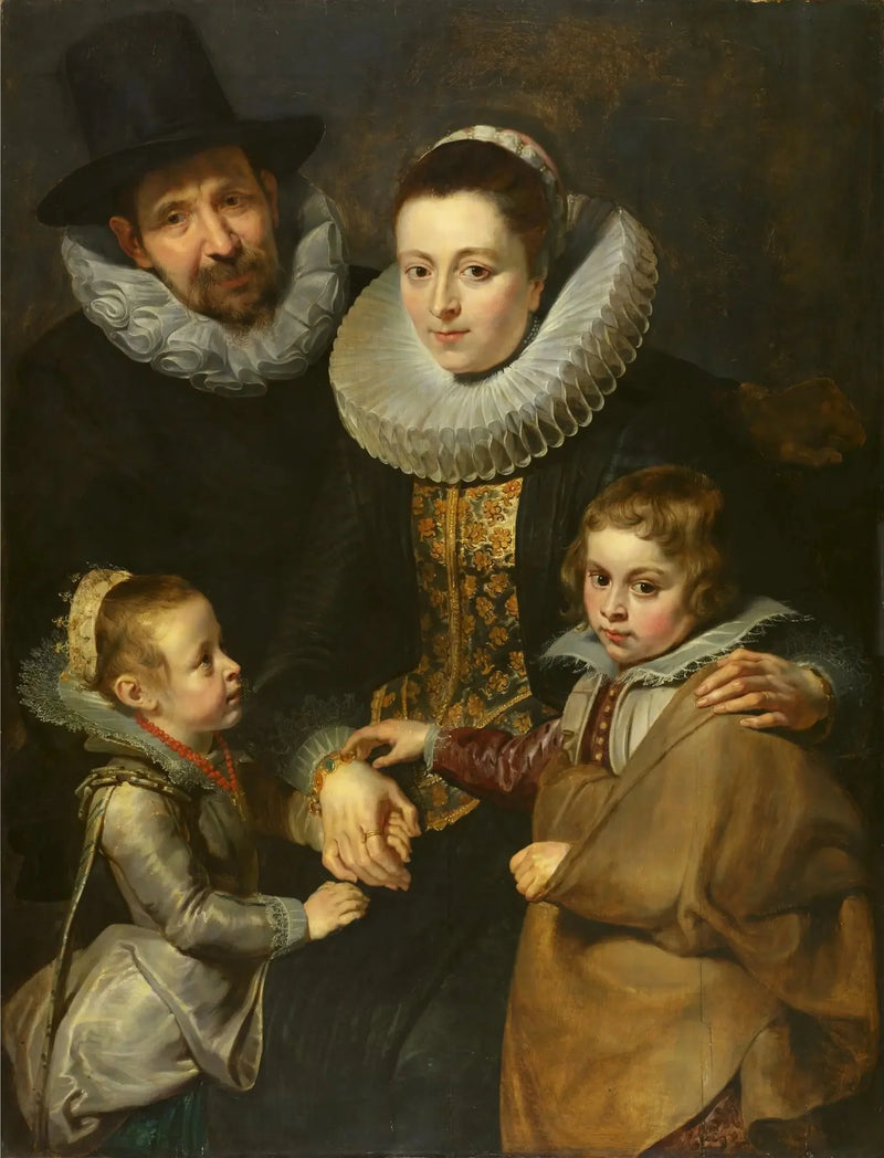 Jan Brueghel vanhemman ja hänen perheensä muotokuva - Peter Paul Rubens