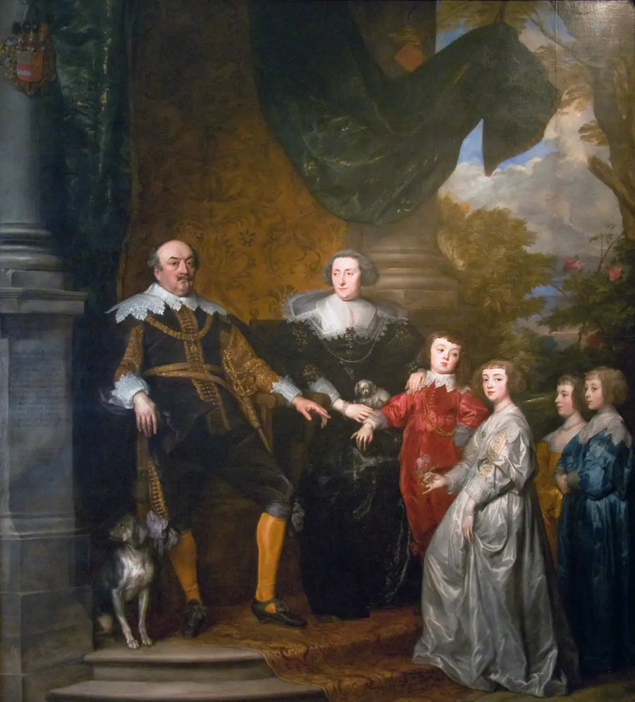 Jeanin, Nassau-Siegenin kreivin, muotokuva hänen perheensä kanssa - Antoine van Dyck