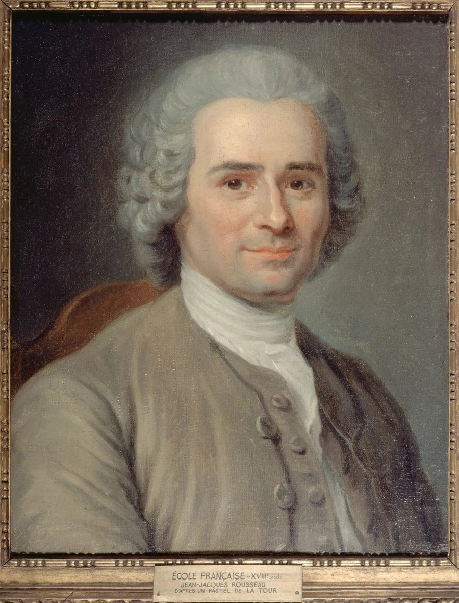 Jean-Jacques Rousseau'n (1712-1778) muotokuva, kirjailija ja filosofi - Maurice-Quentin de La Tour
