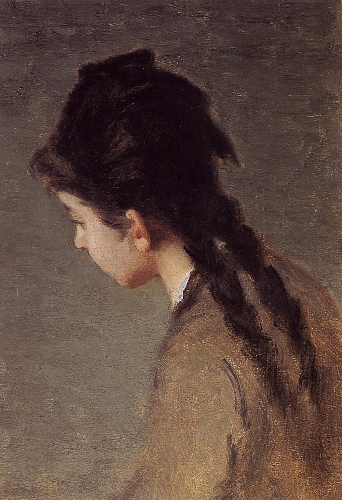 Jeanne de profil - Eva Gonzalès - Muotokuva sivuprofiilista
