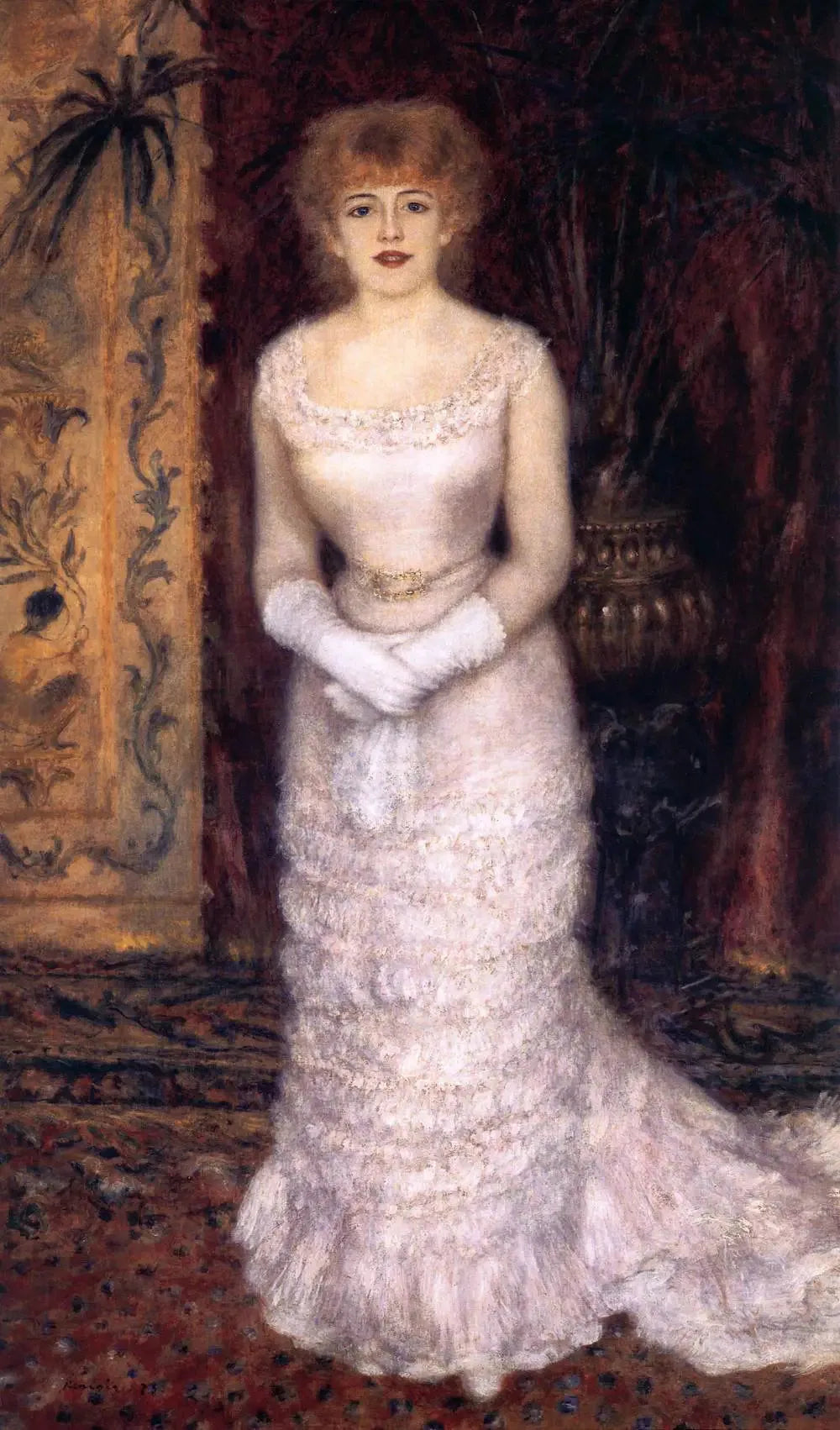 Portrait de Jeanne Samary en pied - Pierre-Auguste Renoir image 1 reproduction de peinture à l’huile