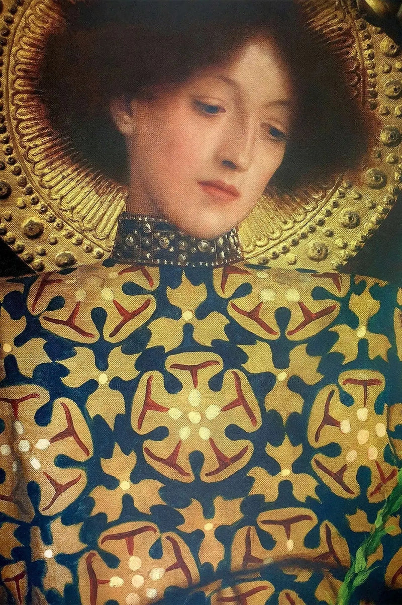 👑 Nuoren naisen muotokuva (Yksityiskohta veistoksen allegoriasta) – Gustav Klimt (1889)