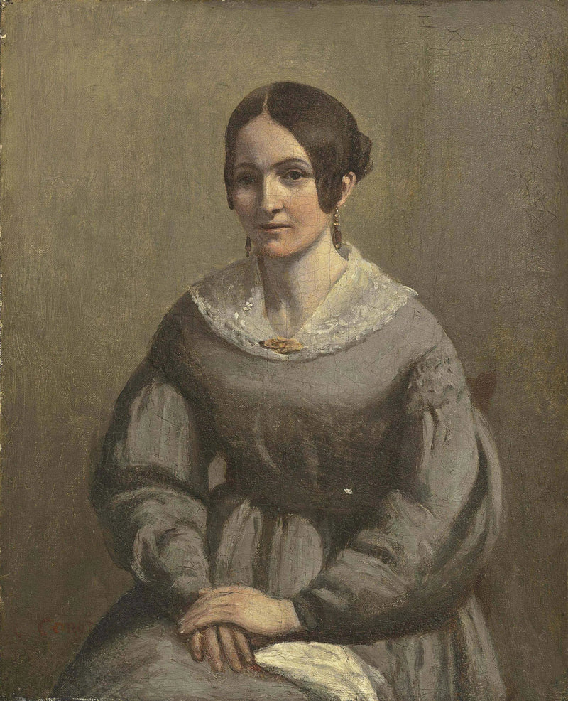Nuoren naisen muotokuva - Jean-Baptiste Camille Corot