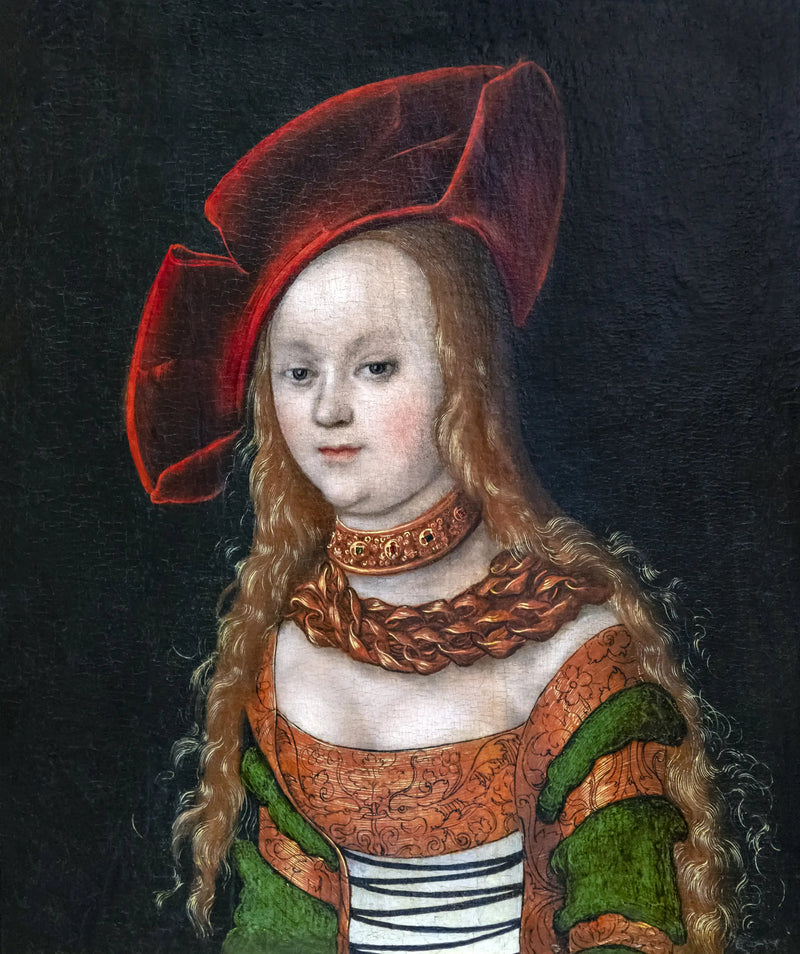 Nuoren tytön muotokuva rintakuva - Lucas Cranach vanhempi