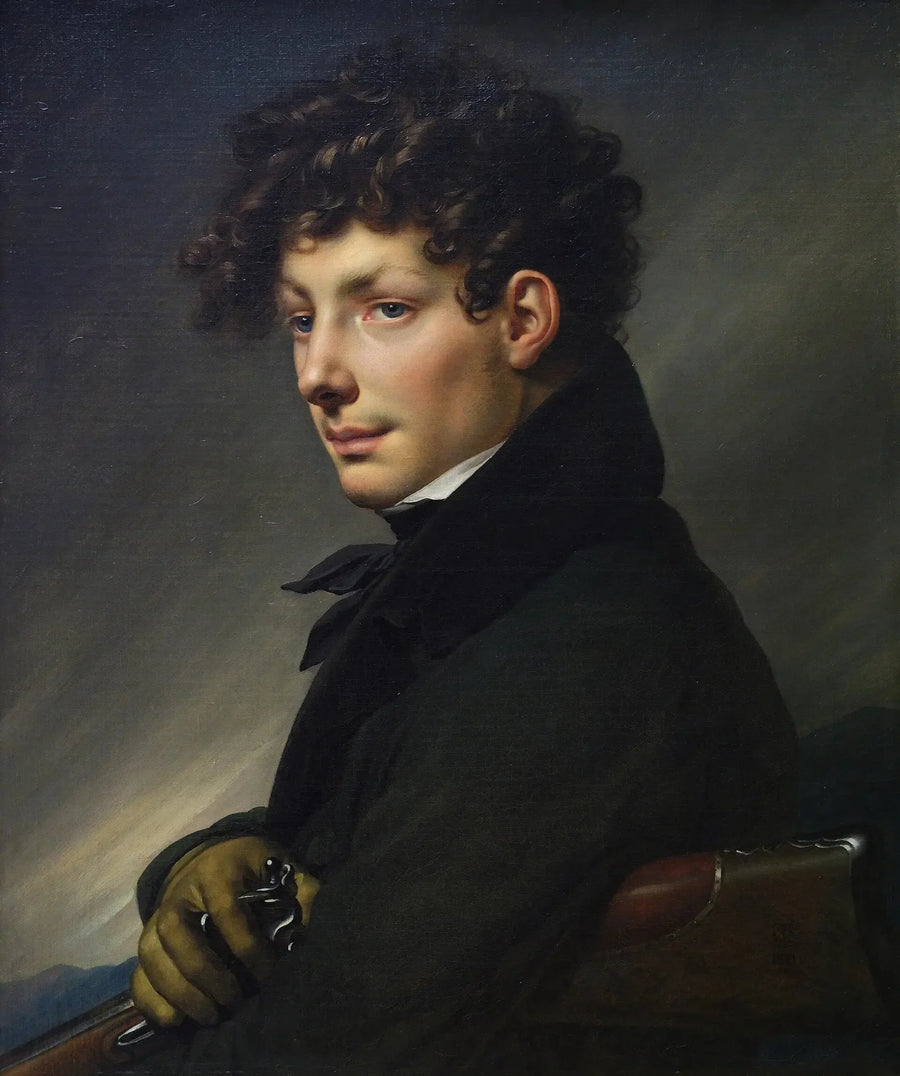 Nuoren miehen muotokuva metsästäjänä - Anne-Louis Girodet
