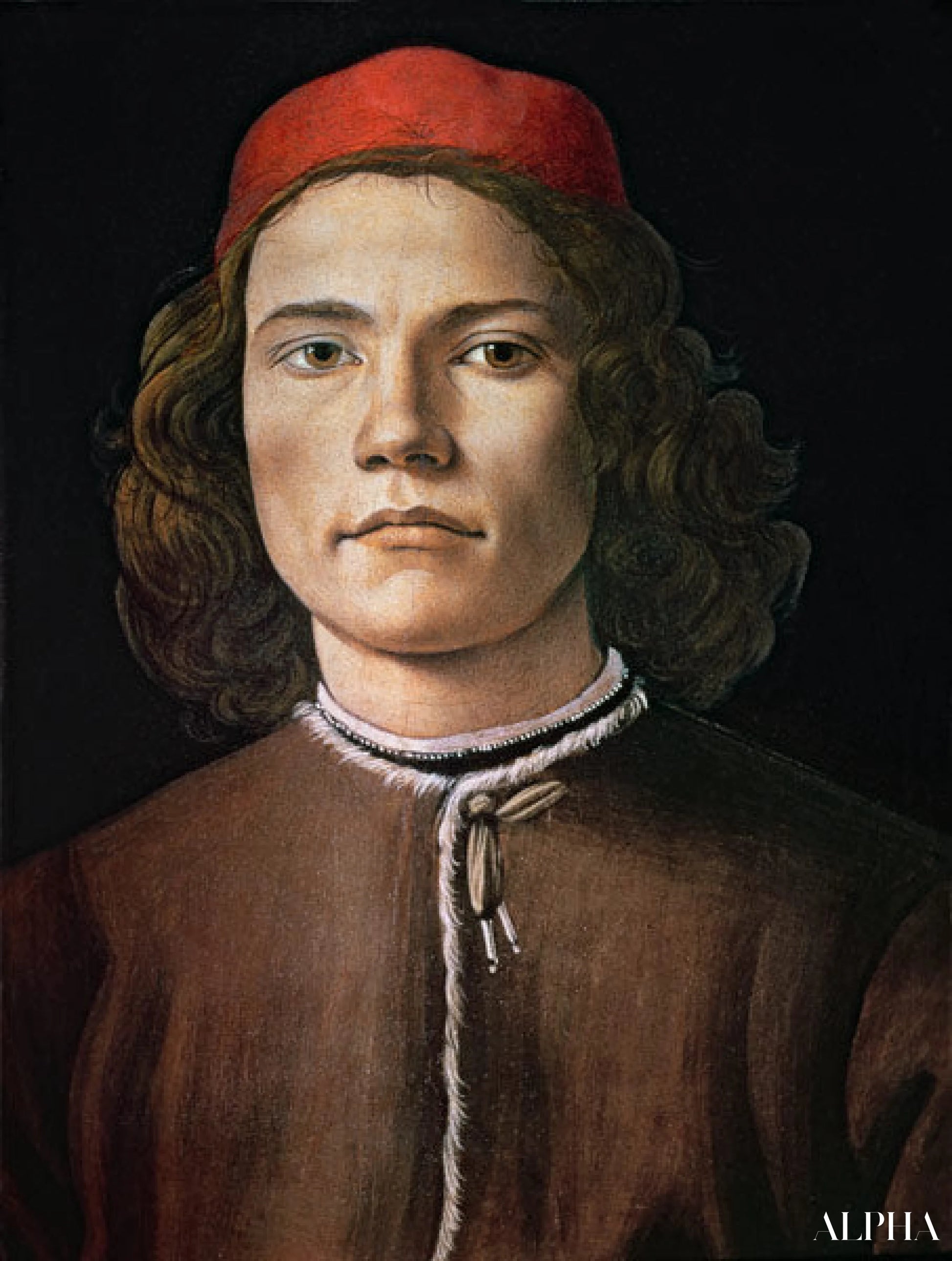 Nuoren miehen muotokuva - Sandro Botticelli - Korkealaatuiset taulujen ja maalauksien reproduktiot