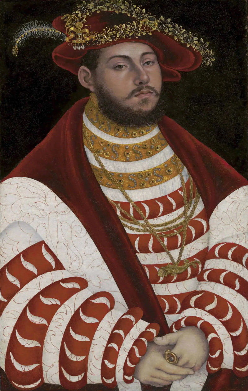 Johann Friedrich suurenmielinen muotokuva vaaliruhtinaana - Lucas Cranach vanhempi