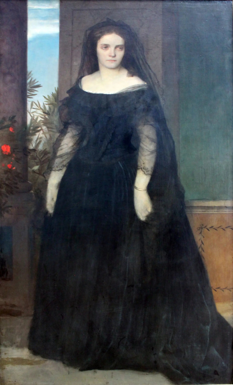 Näyttelijä Fanny Janauschek'n muotokuva - Arnold Böcklin