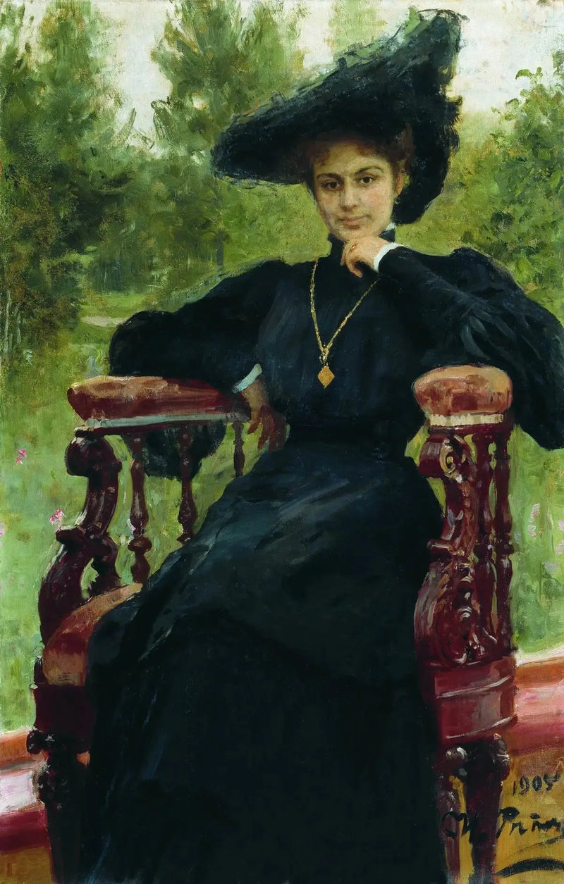 Näyttelijä Maria Fiodorovna Andreyevan muotokuva - Ilya Repin