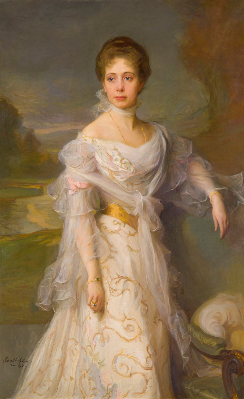 Muotokuva Itävallan arkkiherttuatar Elisabeth Amalien, Liechtensteinin prinsessan, avioliiton kautta - Philip Laoszlolainen