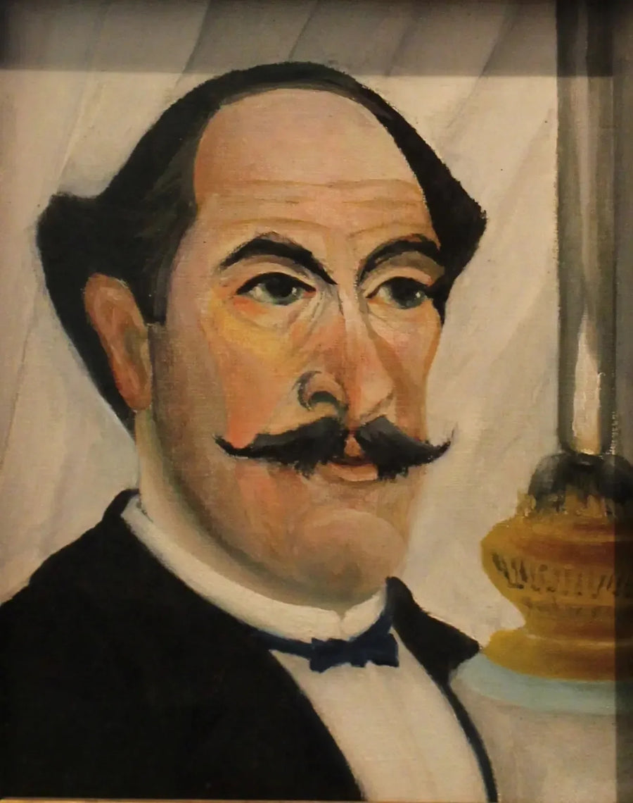 Taiteilijan muotokuva lamppua vasten - Henri Rousseau