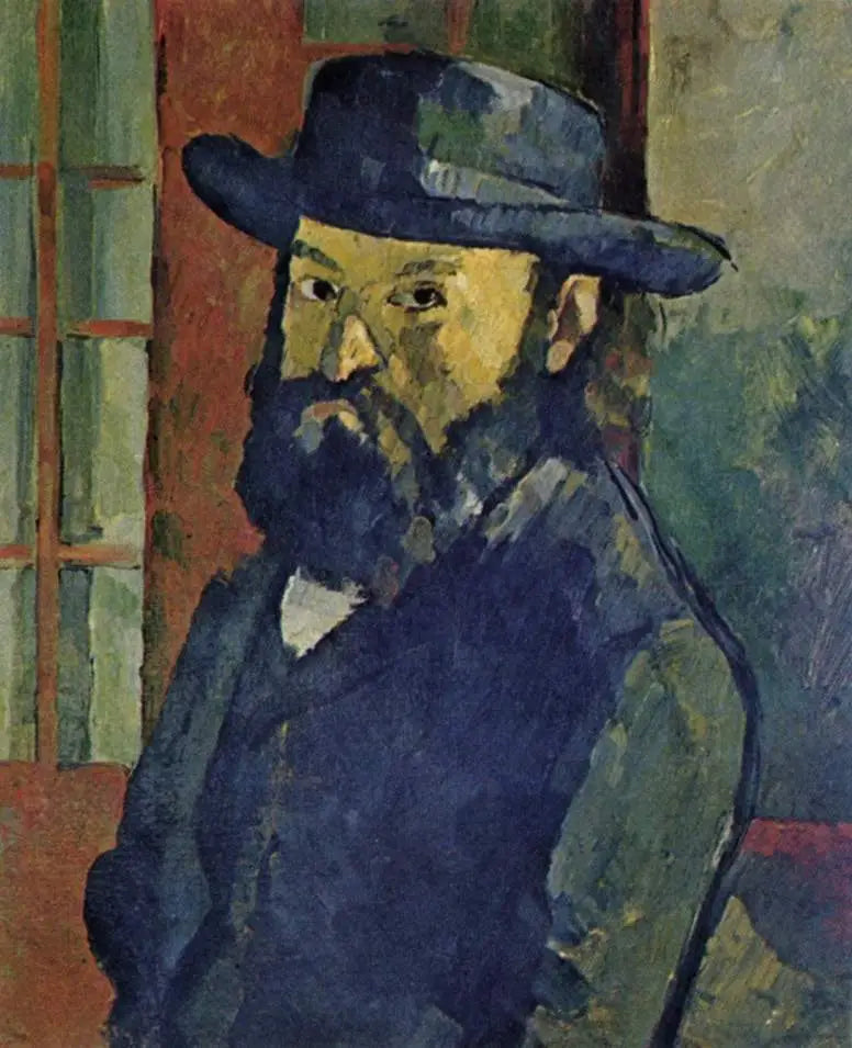 Taiteilijan muotokuva leveälierisessä hatussa - Paul Cézanne