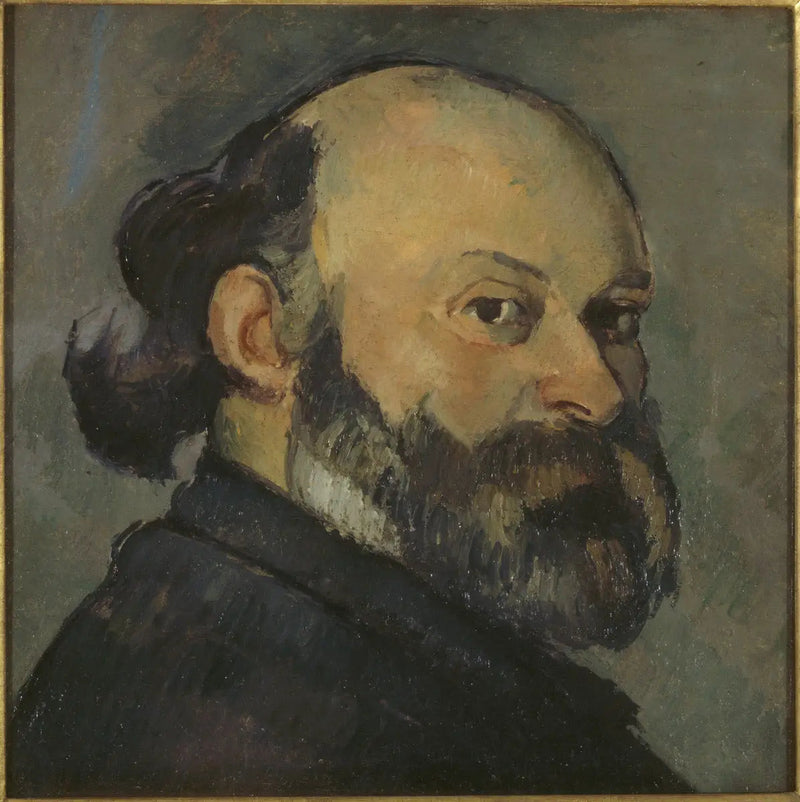 Taiteilijan muotokuva katsomassa yli olkansa - Paul Cézanne