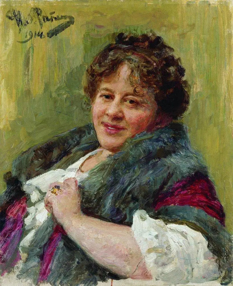 Kirjailijan, näytelmäkirjailijan, runoilijan ja kääntäjän Tatiana Lvovna Shchepkina-Kupernikin muotokuva - Ilya Repin