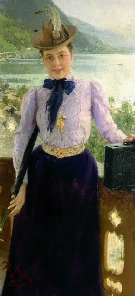Kirjailija Natalia Borisovna Nordman-Severovan muotokuva - Ilya Repin