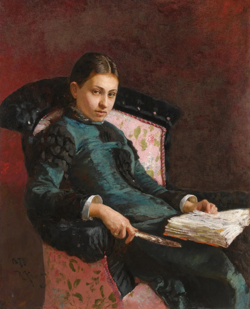 Taiteilijan vaimon, Veran Repinin, muotokuva - Ilya Repin