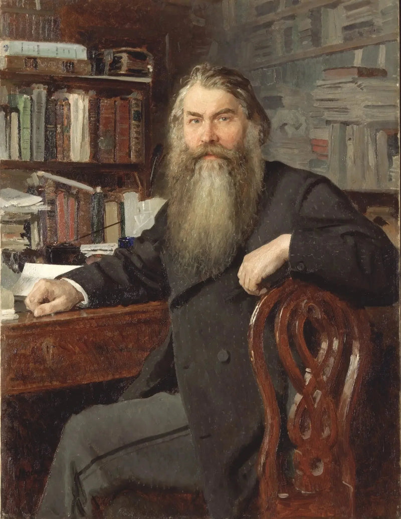 Muotokuva historioitsijasta ja arkeologista Ivan Egorovich Zabelin - Ilya Repin