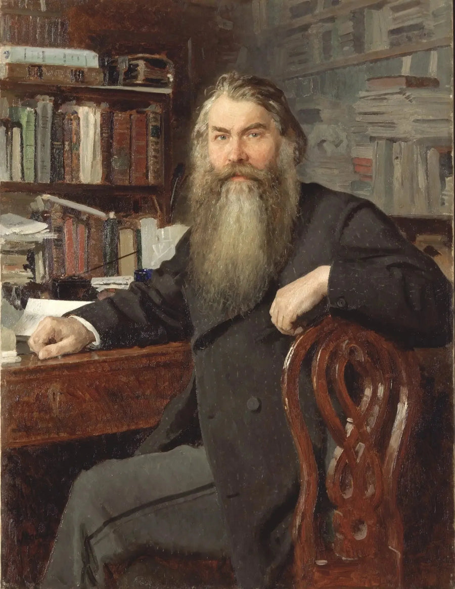Muotokuva historioitsijasta ja arkeologista Ivan Egorovich Zabelin - Ilya Repin