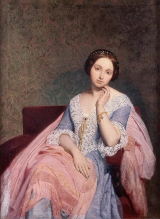 Baronin Nathaniel de Rothschildin muotokuva - Ary Scheffer