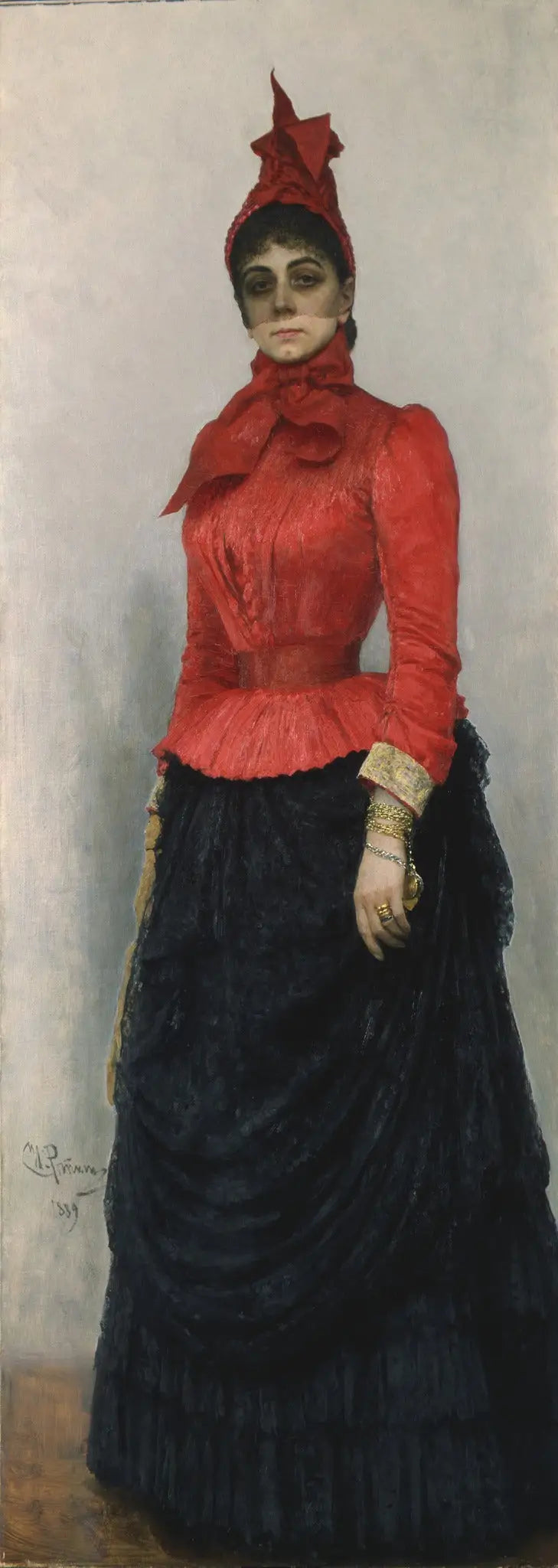 Baronin V.I. Ikskul von Hildenbandtin muotokuva - Ilya Repin
