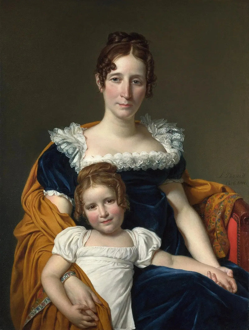 Vilain XIIII:n kreivittären ja hänen tyttärensä Louisen muotokuva - Jacques-Louis David