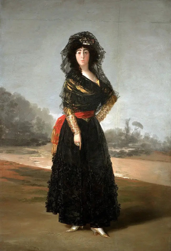 Alben herttuattaren muotokuva surupuvussa - Francisco de Goya