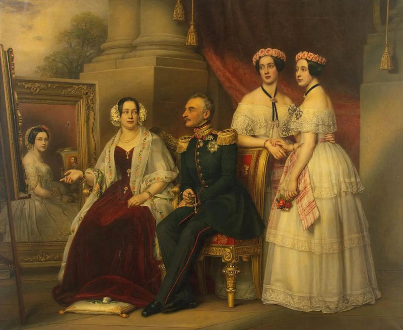 Saksan herttuan Saxe-Altenburgin perheen muotokuva Joseph - Joseph Karl Stieler