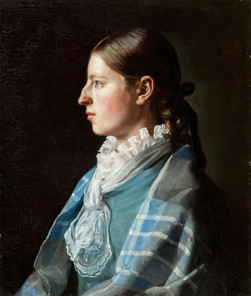 Taiteilijan kihlatun Anna Brendumin muotokuva. -Michael Peter Ancher
