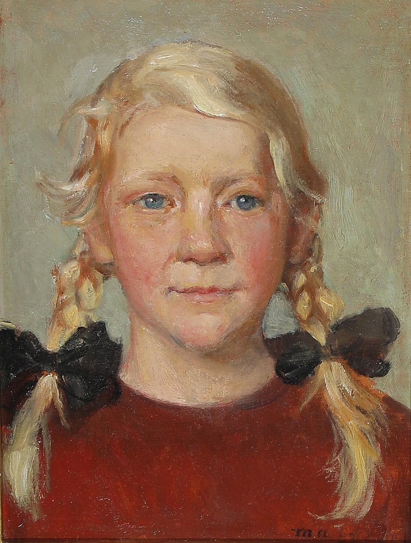 Kalastaja Fedderin tyttären muotokuva. -Michael Peter Ancher