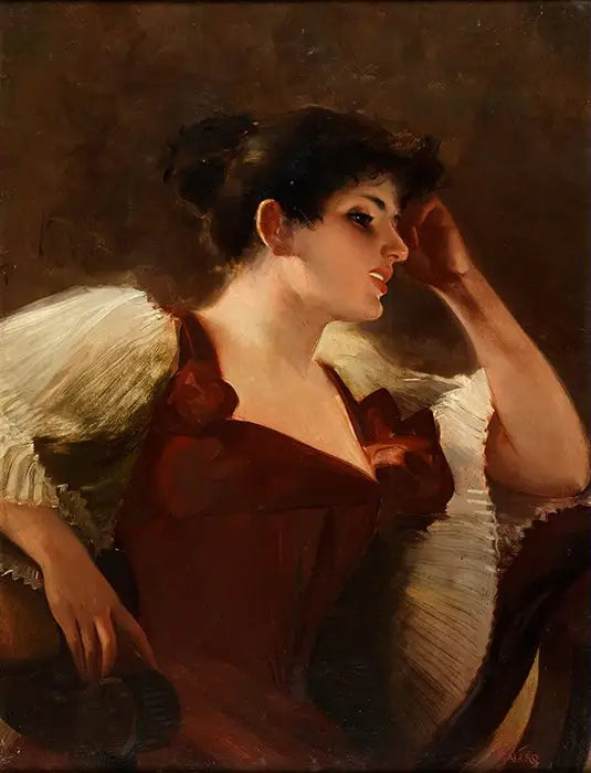Taiteilijan tyttären muotokuva - Luis Ricardo Falero
