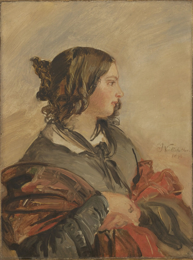 Nuoren kuningatar Victorian muotokuva - Franz Xaver Winterhalter