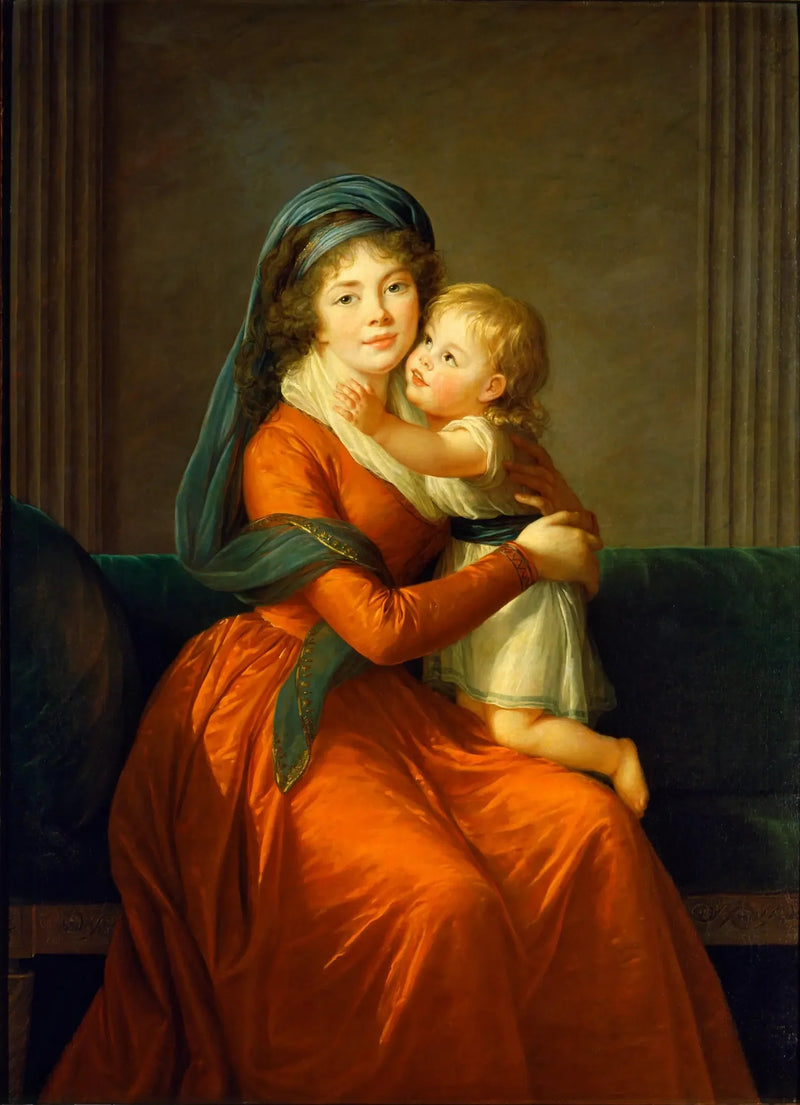 Prinsessan Alexandra Golitsynan ja hänen poikansa Piotrin muotokuva - Elisabeth Vigée Le Brun