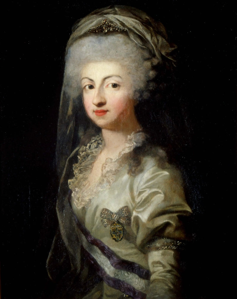 Prinsessa Marie-Caroline de Bourbonin muotokuva diademin kanssa - Anton Graff