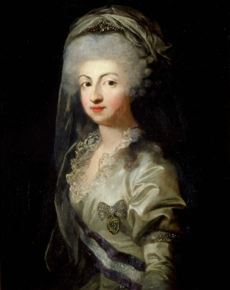 Prinsessa Marie-Caroline de Bourbonin muotokuva diademin kanssa - Anton Graff