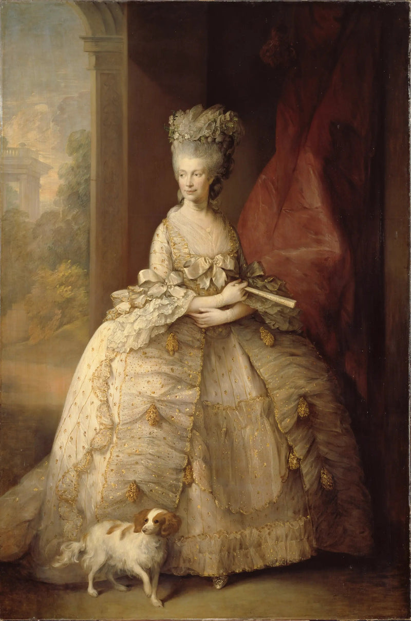 Englannin kuningatar Charlotteen muotokuva - Thomas Gainsborough