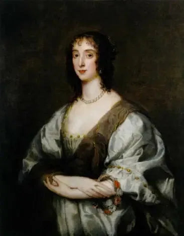 Kuningatar Henrietta Marian muotokuva - Antoine van Dyck