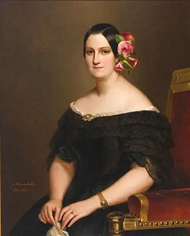 Espanjan kuningatar Mari Kristiinan muotokuva (1806-1878) - Franz Xaver Winterhalter