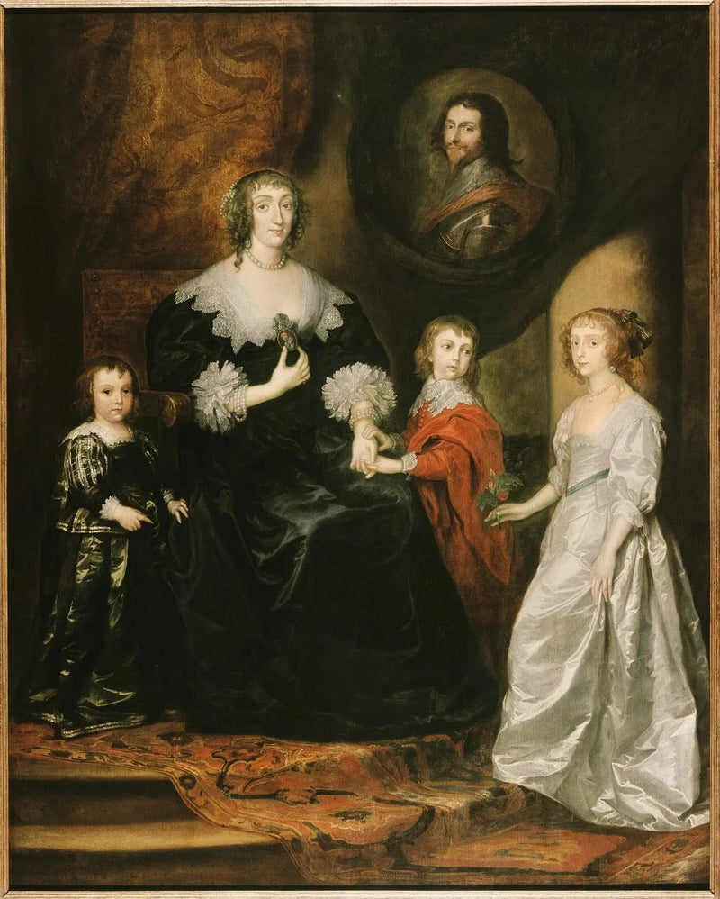 Buckinghamin herttuan lesken ja hänen lastensa muotokuva - Antoine van Dyck