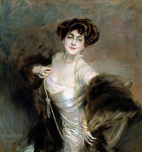 Lady Diaz Albertinin muotokuva - Giovanni Boldini